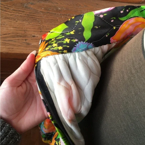 Vintage 1960s Quilted Floral Maxi Skirt - Picture 5 of 5